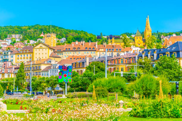 istock Lakeside park at neuchatel, Switzerland 1138748253