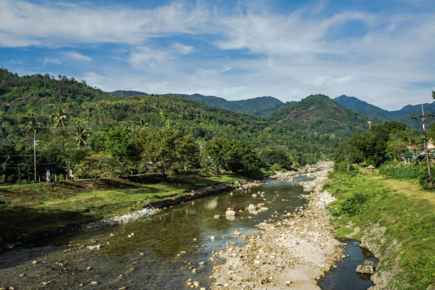 istock landscape of stream and mountain . 1138748648