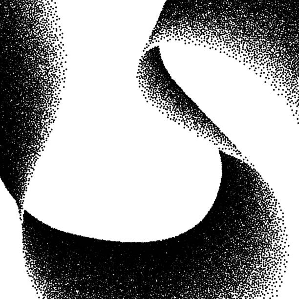 散乱点の波による抽象的背景 - stochastic点のイラスト素材／クリップアート素材／マンガ素材／アイコン素材