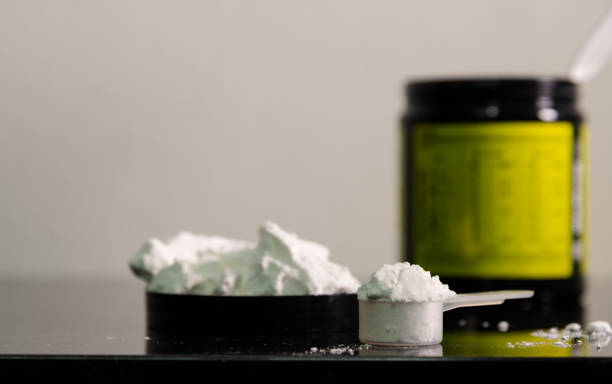 istock Whey protein powder nutritional bodybuilding product. 1138750696