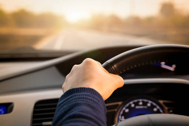 istock Safe drive, speed control and security distance on the road, driving safely 1138751882