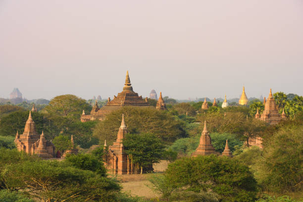 istock Stunning view of the beautiful Bagan ancient city (formerly Pagan) during sunset. 1138761069