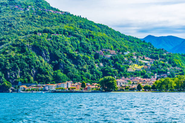 istock Lakeside view of Maccagno con pino e veddasca, Italy 1138761103