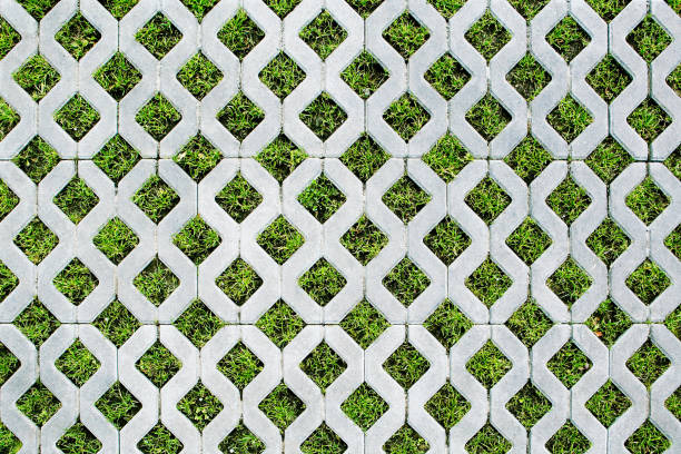 Top view of parking with a grass