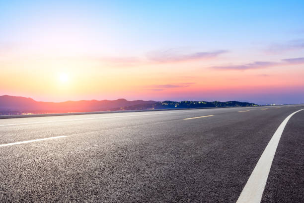 istock Empty asphalt road and beautiful mountain nature landscape 1138765774
