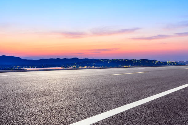 istock Empty square brick floor and beautiful mountain nature landscape 1138765952