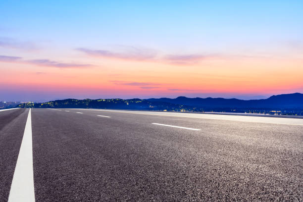 istock Asphalt road and beautiful mountain nature landscape 1138766110