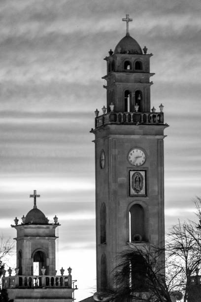 Tower of a Mexican Church in Piedras Negras Eagle Pass Border
