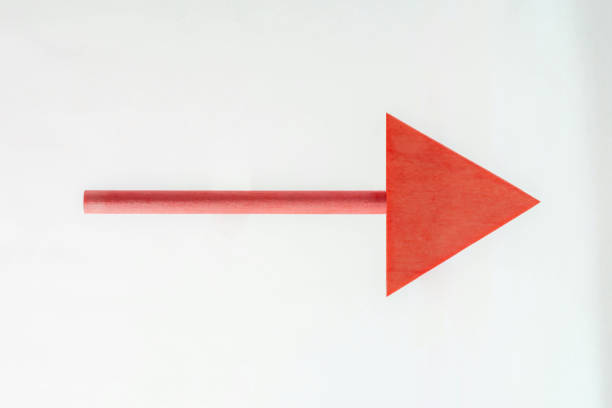 istock RED wooden arrow to the right 1138771072