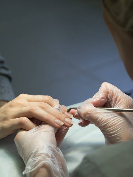 istock Procedure of processing the cuticle in manicure. 1138777139