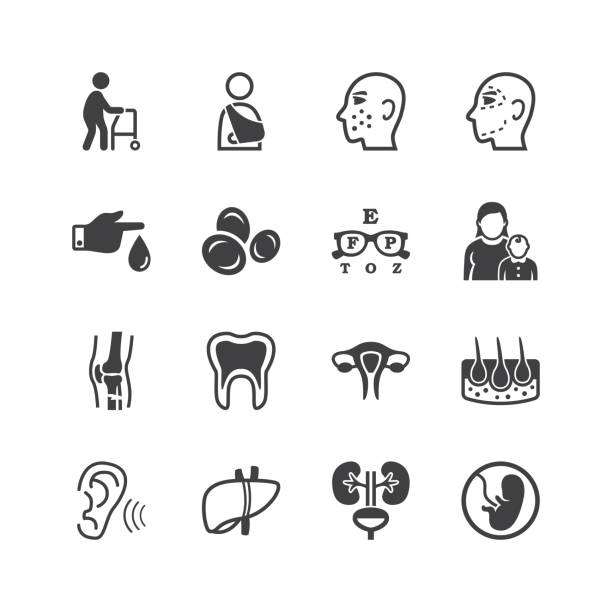 Medical Specialties Icons Medical Specialties Icons - Set 1 arm sling stock illustrations