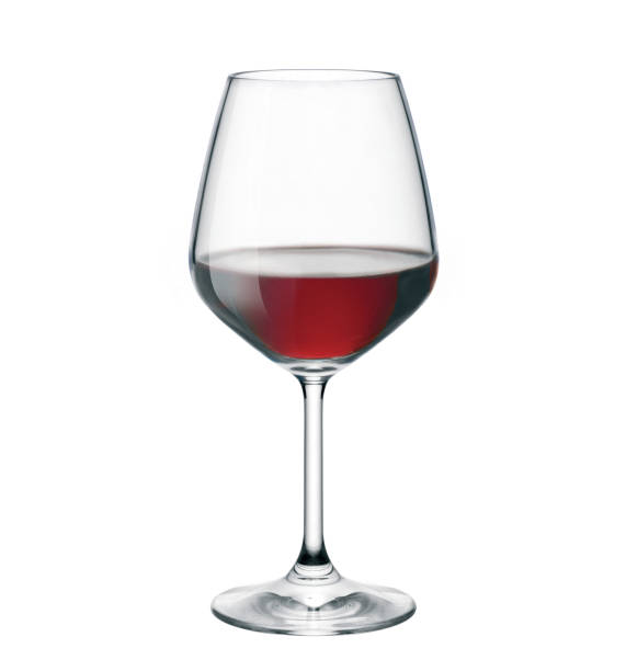 istock Red wine in glass isolated on white background. Side view. 1138785336
