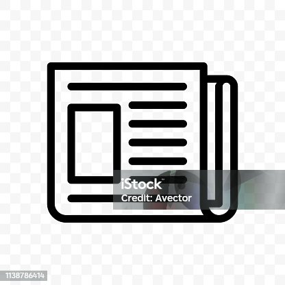 istock Newspaper vector line web newsletter or news app icon 1138786414