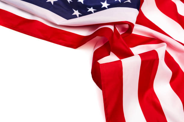 istock american flag isolated on white background - Image 1138786584