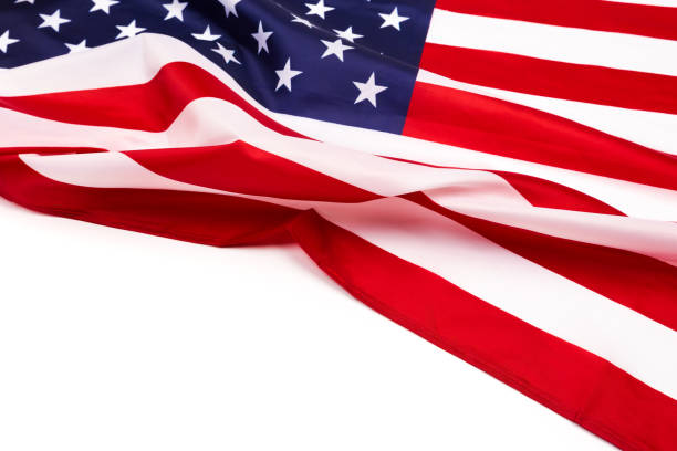 istock american flag isolated on white background - Image 1138786585