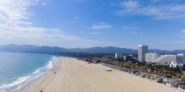 istock Santa Monica Beach aerial view, USA 1138787461