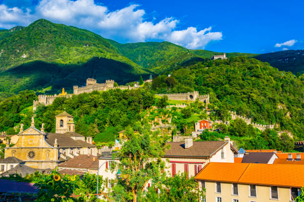 Montebello and Sasso Corbaro castles in Bellinzona