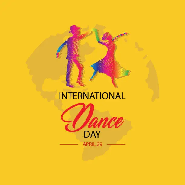 Vector illustration of International Dance Day concept. April 29