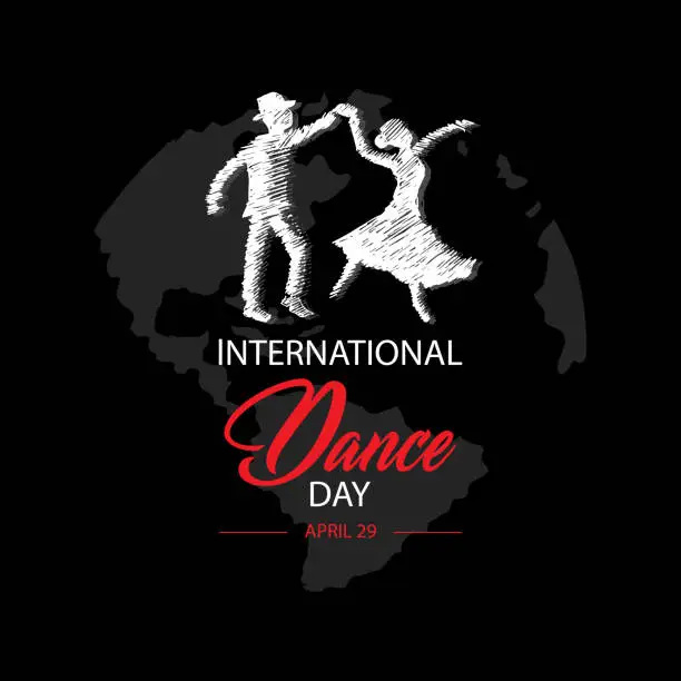 Vector illustration of International Dance Day concept. April 29