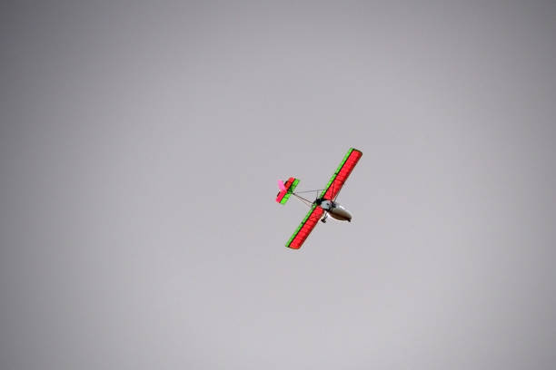 istock Ultralight aircraft in the sky. 1138793664
