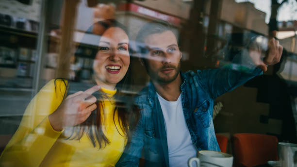 istock Young couple in a coffee shop 1138799192