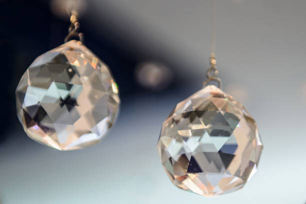 istock Balls are glass faceted hanging. 1138800869