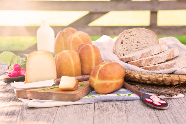 istock Traditional smoked cheese still life. 1138801303