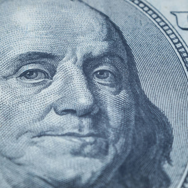 istock Portrait of Benjamin Franklin from 100 dollars bill. 1138801647