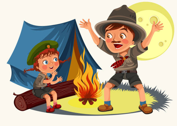 Cartoon Children Mentor Telling Interesting Stories Stock Illustration -  Download Image Now - iStock