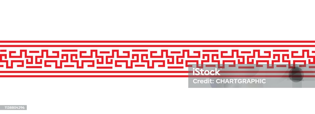 Chinese Style Line Chinese Pattern Decorative Line Element On White Background Stock ...