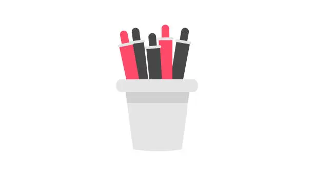 Vector illustration of Pencil stand icon