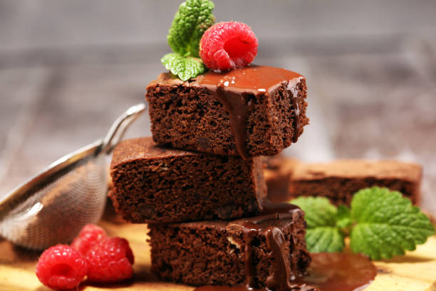 istock chocolate brownie cake dessert with raspberry and spices on a rustic background 1138806196