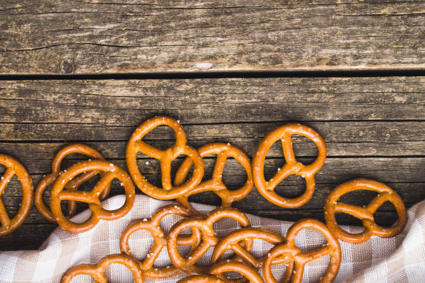 istock Salted mini pretzels snack. 1138806258