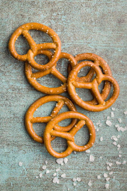 istock Salted mini pretzels snack. 1138806281