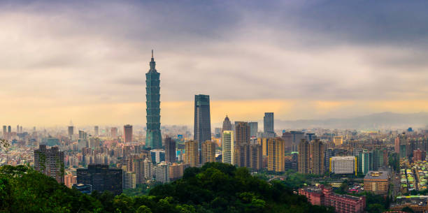 istock Taipei skyline at sunset time. 1138807983