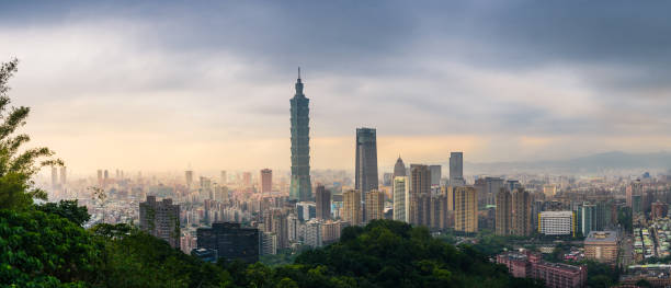 istock Taipei skyline at sunset time. 1138808016