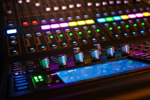 istock DJ CD player audio mixer and amplifier  in nightclub. 1138815904