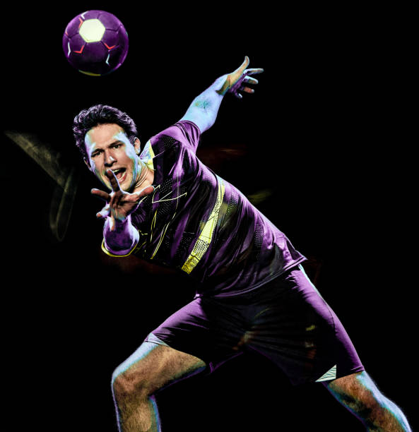 istock handball player young man isolated speed light painting 1138816268