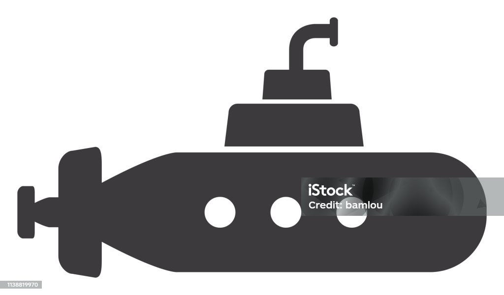 Submarine Icon - Royalty-free Submarino - Veículo Aquático arte vetorial