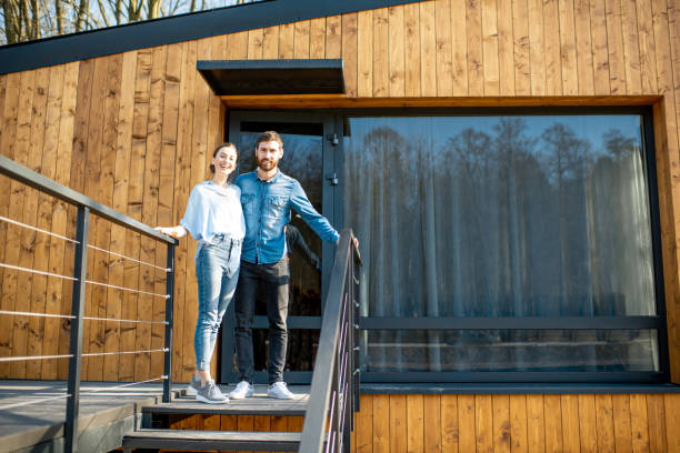 istock Couple near ther modern house 1138823608