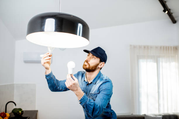 istock Man changing lamps in the apartment 1138823841