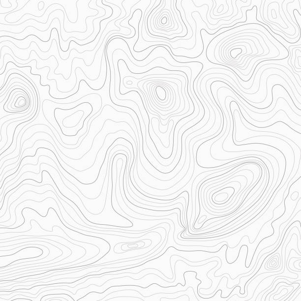 Light topographic topo contour map background Light topographic topo contour map background, stock vector illustration landscape scenery patterns stock illustrations
