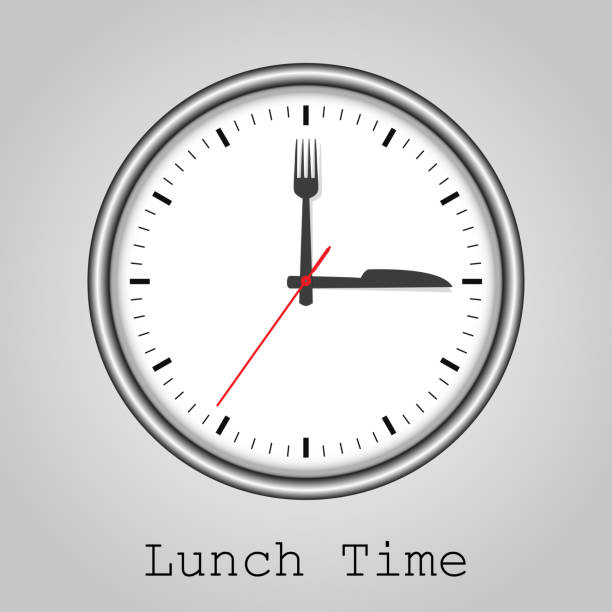 ilustraciones, imágenes clip art, dibujos animados e iconos de stock de ilustración para el almuerzo en lugar de flechas tenedor y cuchillo - plate hungry fork dinner