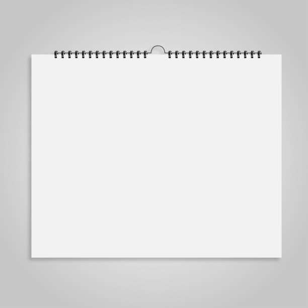 Calendar sheet of paper on a gray background Calendar sheet of paper on  a gray background wall calendar stock illustrations