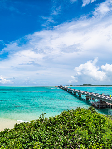 Die Ikema Ohashi Bridge Befindet Sich In Miyakojima City Okinawa Japan