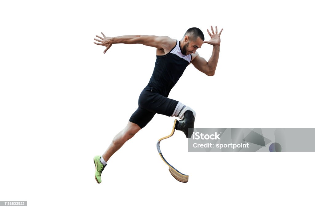 idrottare löpare handikappade amputerade - Royaltyfri Parasportare Bildbanksbilder