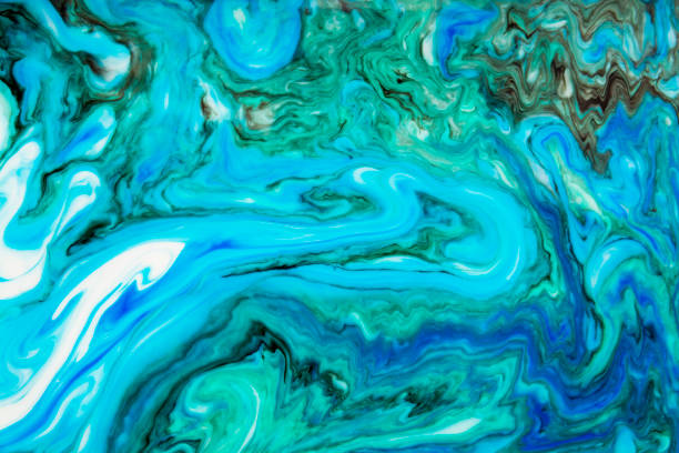istock Beautiful abstract painting is a painting technique Ebru . 1138834535