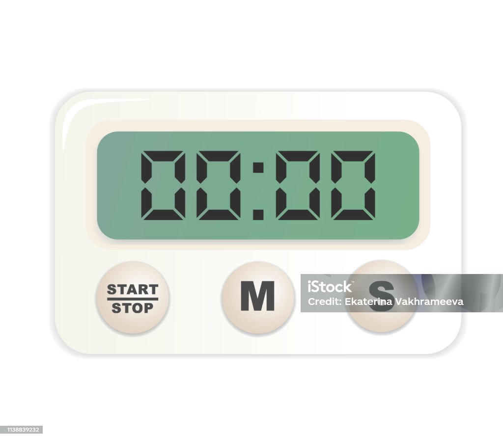 Electronic Kitchen Timer Vector Electronic Device Stock Illustration ...