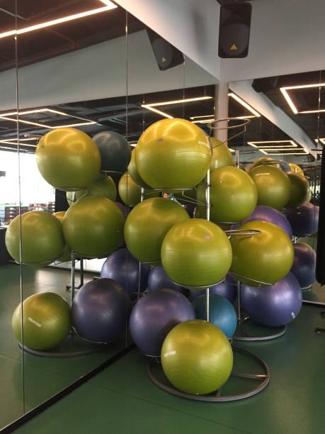 istock Group of fitness balls in exercise class 1138840193