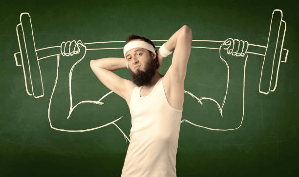 istock Young man lifting weight 1138840591